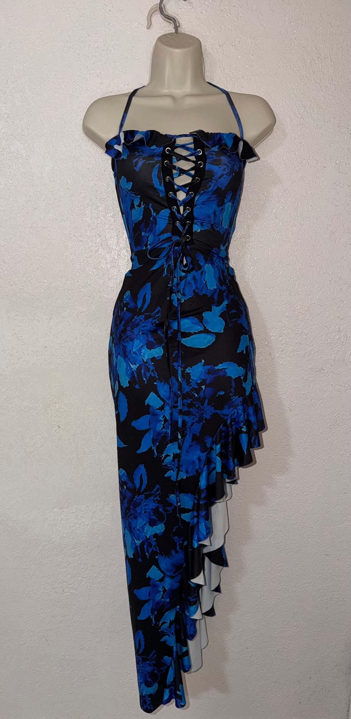 The Blue Dahlia Corset Maxi 💙 🖤 EUC