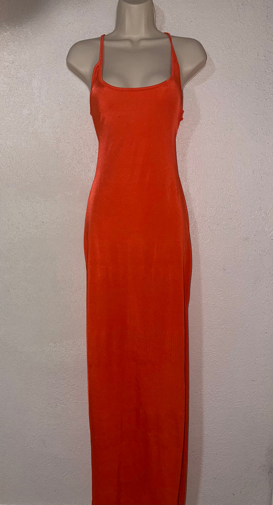 Electric Clementine ⚡️🍊 Maxi Dress EUC