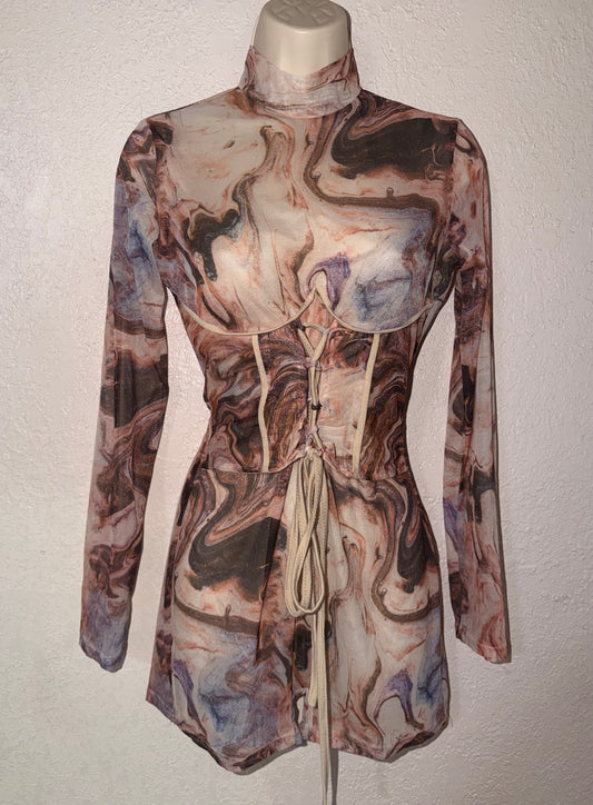 Marble Floors Romper 😈 EUC