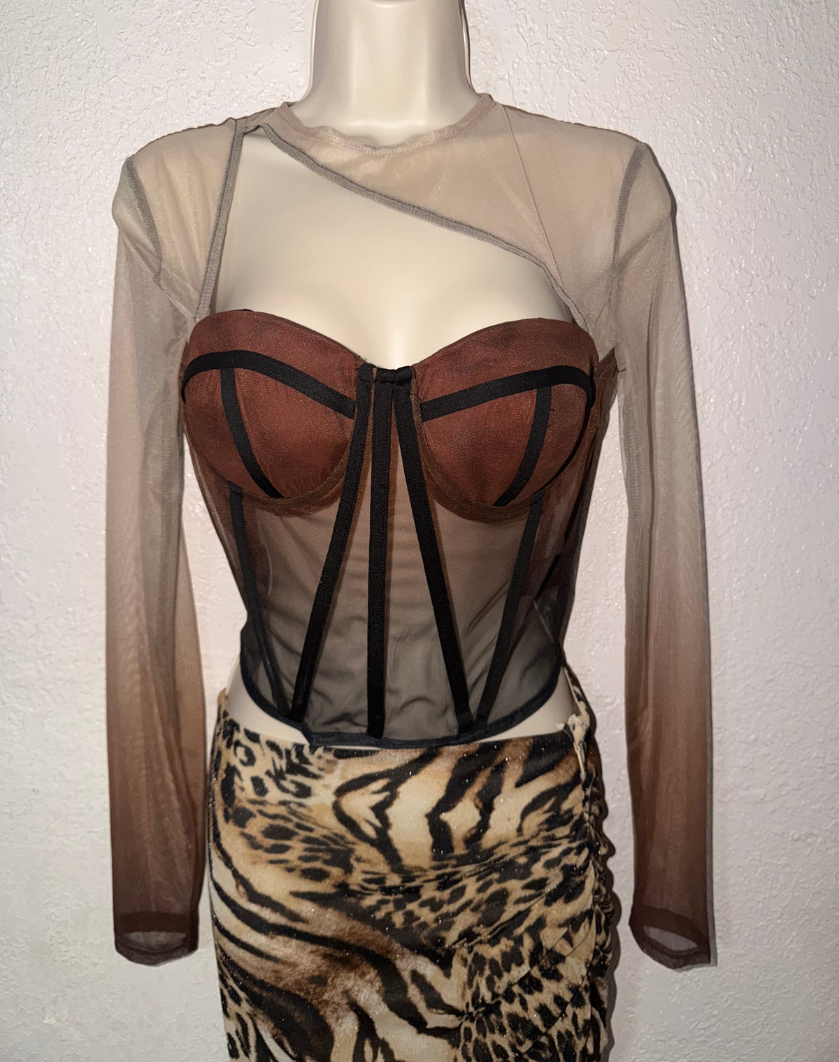 Anatomy Desire 🤎 Mesh Top NWOT