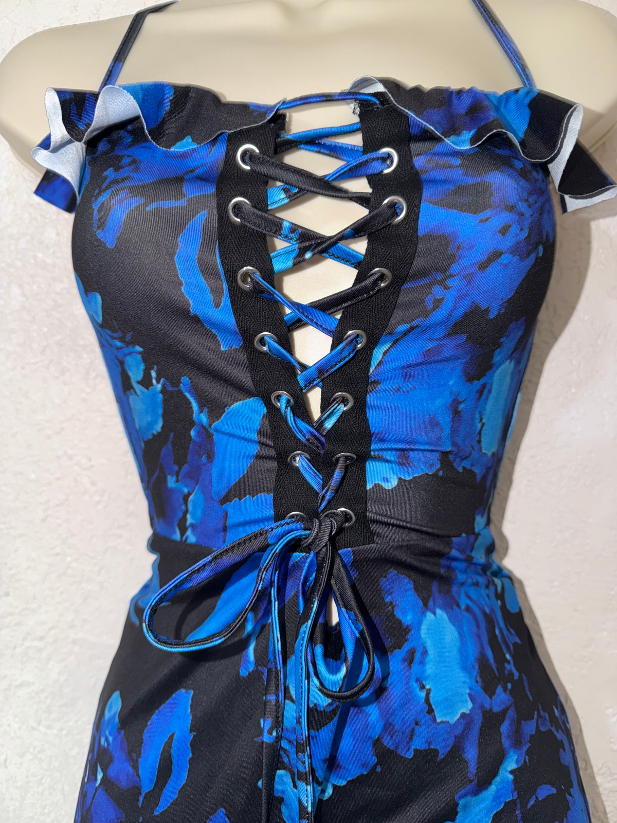 The Blue Dahlia Corset Maxi 💙 🖤 EUC