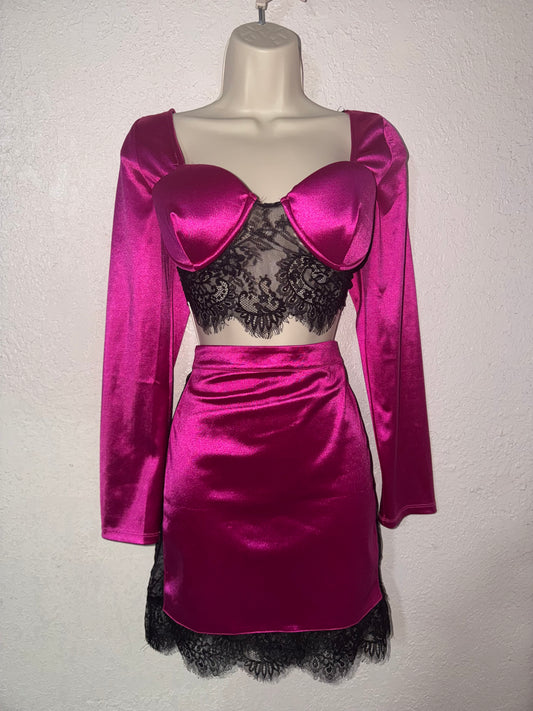 Satin Rouge 💅 Mini Dress EUC