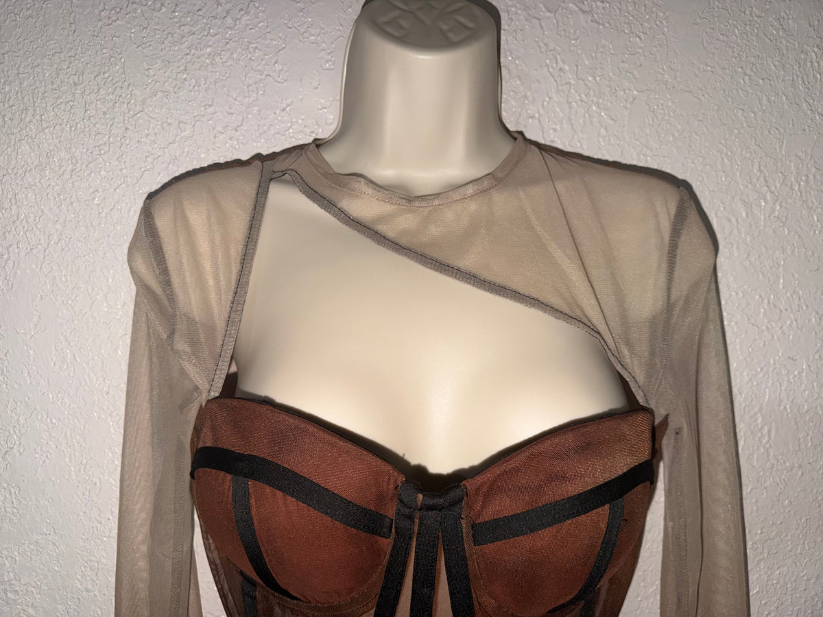 Anatomy Desire 🤎 Mesh Top NWOT
