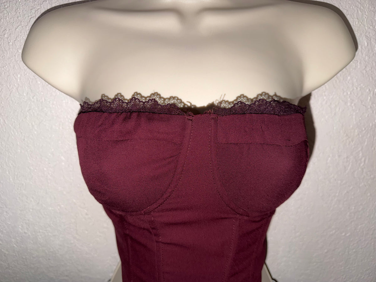 Wine Me & Dine Me 🍷 Corset Style Top NWT