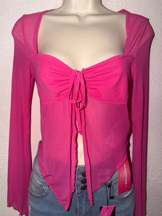 Sheer Audacity 💖 LongSleeve Top NWT