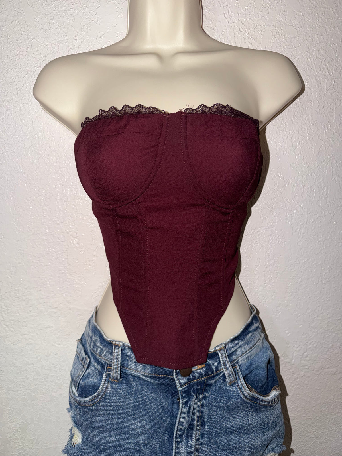 Wine Me & Dine Me 🍷 Corset Style Top NWT