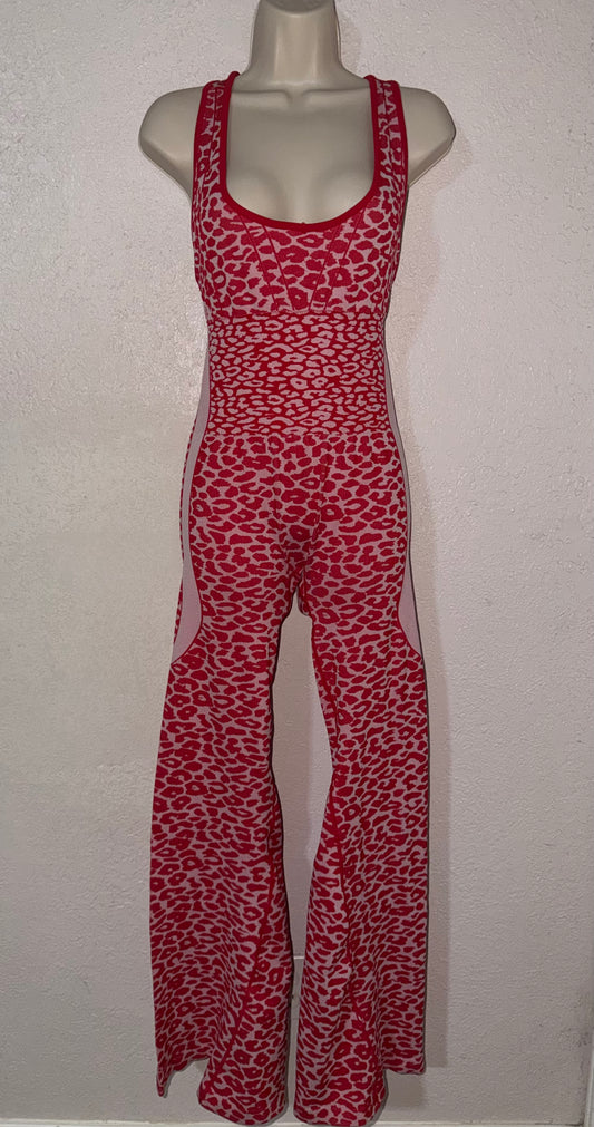 Cardio Kitty 🐈‍⬛ Flare Jumpsuit EUC