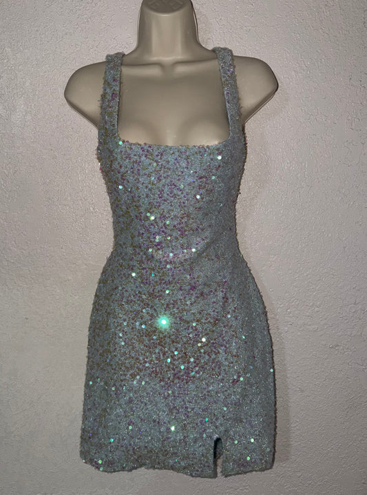 Minute to Midnight 🩵🕰️ Mini Dress EUC