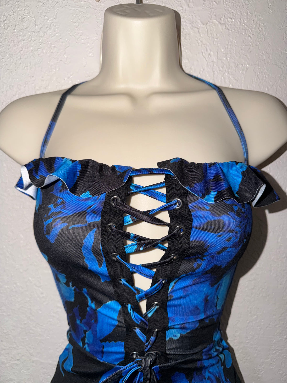 The Blue Dahlia Corset Maxi 💙 🖤 EUC